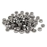 uxcell 8#-32 304 Stainless Steel Female Thread Kep Hex Head Lock Nut 100pcs