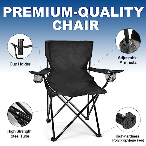WEIDIORME 2 Sillas de Camping Ligeras Plegables para Adultos y Adolescentes Capacidad Compactas Portátiles con Bolsa de Transporte miniatura 6