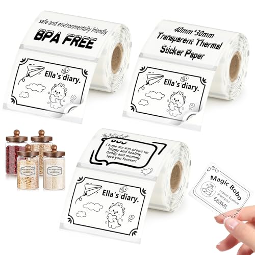 Étiquettes thermiques Nelko PM220 papier adresse étanche transparent