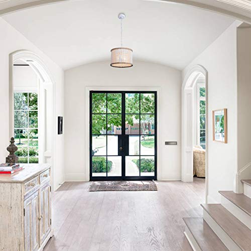 VILUXY Bohemia Wood Beaded Chandelier Antique Rustic Pendant Light White Finishing for Bedroom, Kitchen Island, Girl Room 3-Light - Image 7