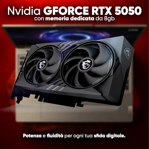 Loq Pc Gaming Portatile i7 14700HX, 64 GB RAM DDR5, GeForce RTX 5050 8GB, SSD 1TB, Notebook Gaming Display IPS 15,6" FHD 144Hz, Laptop Gaming Tastiera Retroilluminata, Wi-Fi 6, Thunderbolt - Notebook - Immagine 2