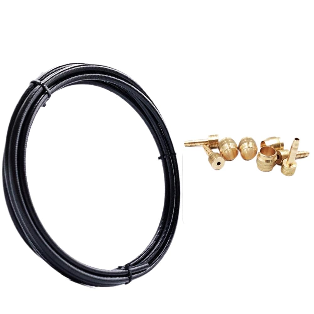 Cloudburstvoltix Magura 1 Set Bike Brake Hose Mtb Hydraulic Disc Brake Tube 2.5M Connector Insert Olive Set Compatible With Mt200 M315 M395 M6000(Magura 1 Set)