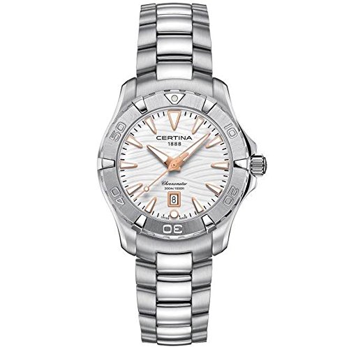 Imagen de Reloj Certina DS Action Lady C0322511101101 COSC Blanco Brazalete Acero