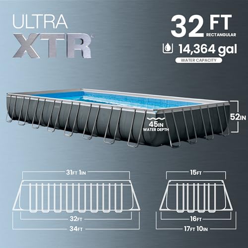 Image of INTEX Ultra XTR 32ft x 16ft x 52in Above Ground Swimming Pool Set w /Pump