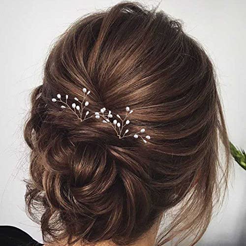 Wendalern Wedding Hair Pins Barrette Pearl Cultured Pearl Gold Barrette for Bride Women and Girls (1Pcs) - Image 3