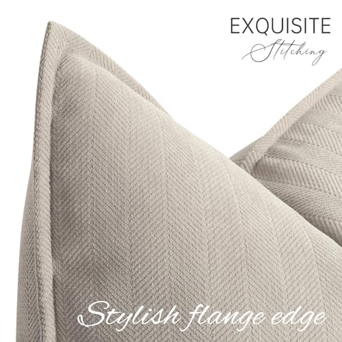 ZWJD Gray Pillow Covers 12x20 Set of 2 Chenille Pillow Covers with Elegant Design Soft and Luxurious Decorative Throw Pillows for Couch, Bed, and Home Decor