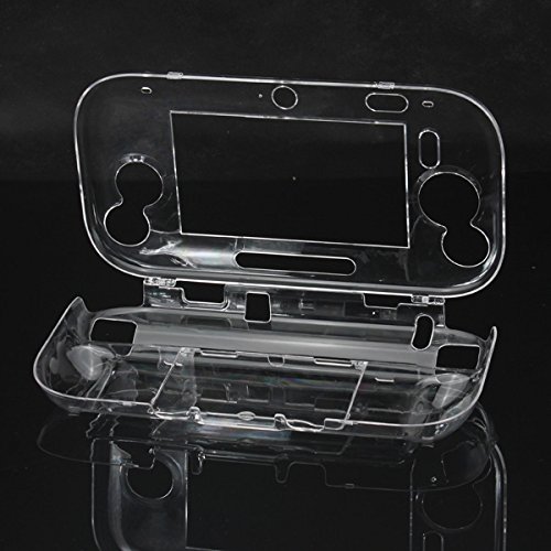 C-FUNN Cubierta Protectora De Cristal Duro Caso para Wii U Gamepad Transparente