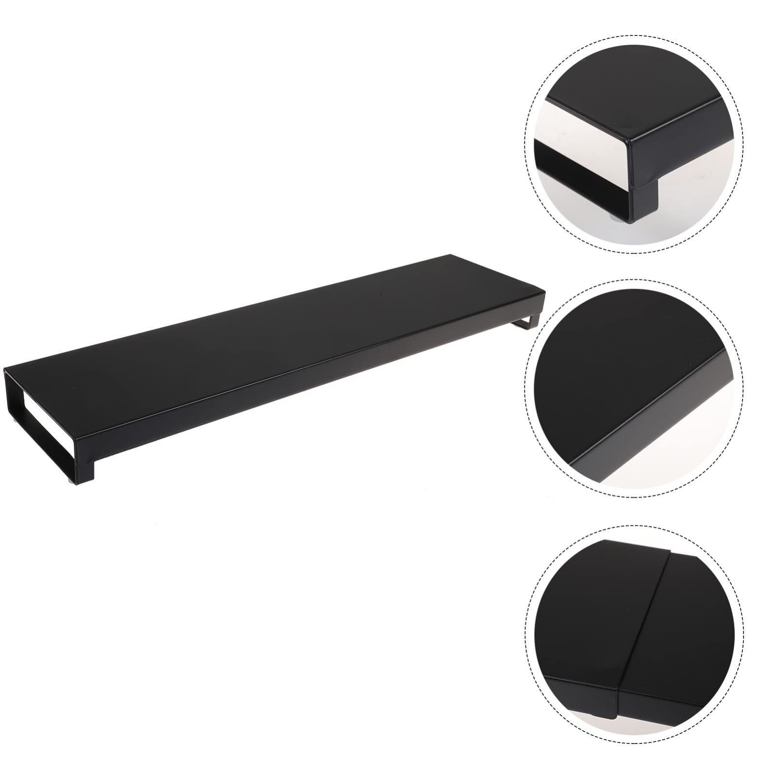 Estante de Especias de Hierro Extensible para Cocina, Negro