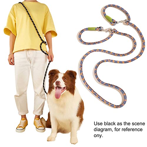 Hands Free Dog Leash(9.2Ft), 8 In 1 Multifunction Nylon Double Leash For Dogs, Dog Training Leash With Reflective Stitching, Adjustable Waist Dog Leash Fits All Waist For Medium Large Dogs-Orange #TOP5