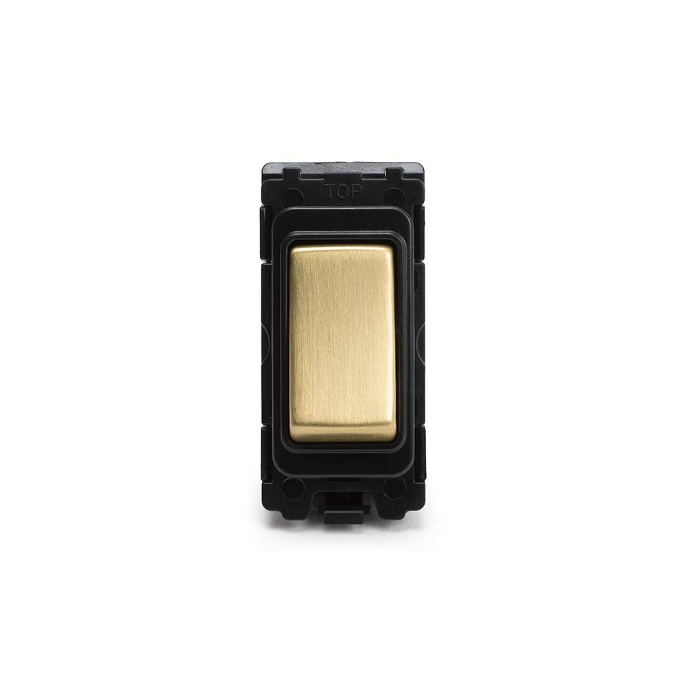 The Soho Lighting Company Black/White Soho Lighting Brushed Brass 20Ax Intermediate Grid Switch