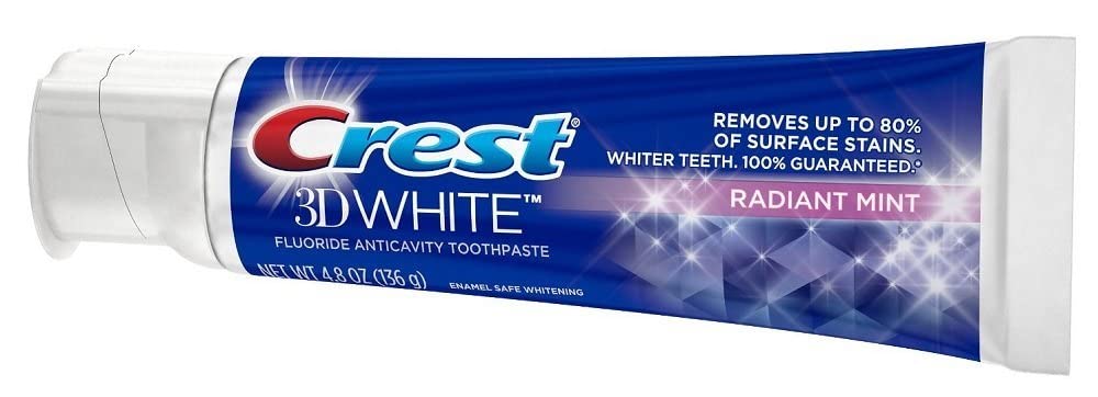 Crest 3D White Radiant Mint dentifricio sbiancante, 99,2 gram confezione doppia
