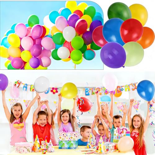 Image of 1600 Pcs 12 Inch Rainbow Bulk Balloons Assorted Colors Latex Multicolor Balloon 12 Color for Birthday Wedding Baby Shower Anniversaries Store Party Decorations