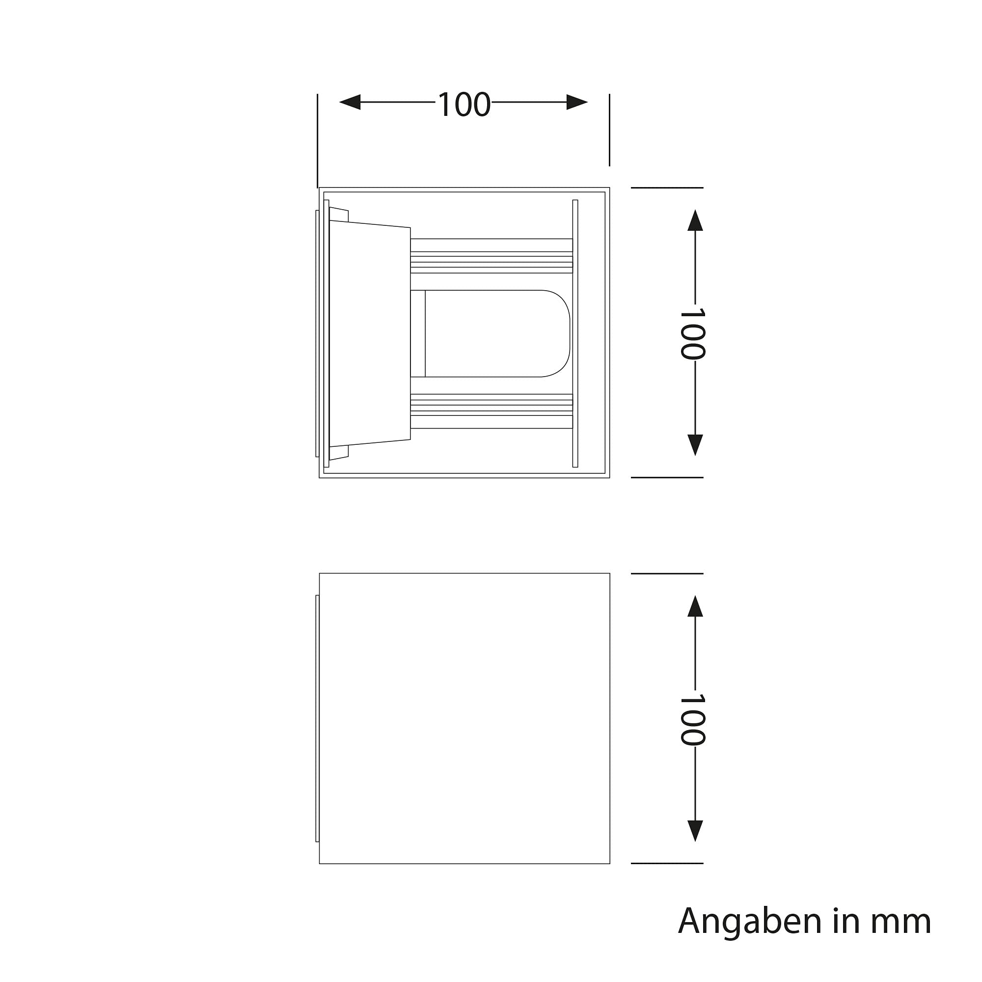 ledscom.de 6x Wandleuchte CUBEL für außen, IP65, Up-/Downlight, anthrazit matt, quadratisch, 1x G9 max. 10W