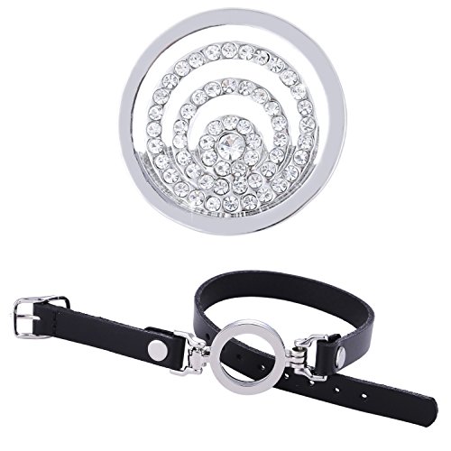 Morella Braccialetto Donna in Pelle Nera con Small...