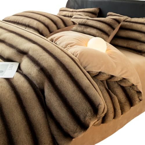 布団カバーセット 暖かい もこもこ 肌に優しい フラットシーツ 4点セット あったか ふわふわ プリンセス風 お姫様 シングル ダブル フランネル 寝具 掛ふとんカバー 秋冬用 寝具 ベッドカバーセット 防寒対策 静電気防止 (2.0m ベッドシーツセット