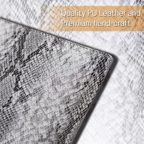 Image of Aurya Leather Checkbook Covers for Personal Checkbook, Checkbook Holder with Free Vinyl Divider, Checkbook Cover for Duplicate Checks for Men and Women