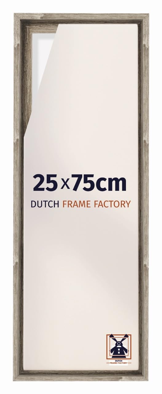 Dutch Frame Factory - Schattenfugenrahmen 25x75 - Sonoma Oak - Rahmen für Leinwand Bilder auf Keilrahmen - MDF - Lausanne