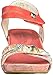 Laura Vita Women's Open Wedge Sandals Peeptoe, Red Rouge Rouge, 8