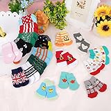 AUAUY Indoor Anti-Rutsch Socken für Hunde und Katzen, Pet Socken, Hundesocken Anti Rutsch Pfotenschutz und Traktion Dank Silikon-Gel 2 Größen für Kleine-Mittlere Tiere(Schwarz M)