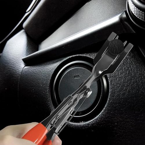 XQX 7-teiliges Auto-Clip-Zangen-Set und Befestigungsentferner, Auto-Nieten-Entferner, Hebelwerkzeug-Reparatur-Set mit Aufbewahrungstasche für Autotürverkleidung, Polster, Armaturenbrett