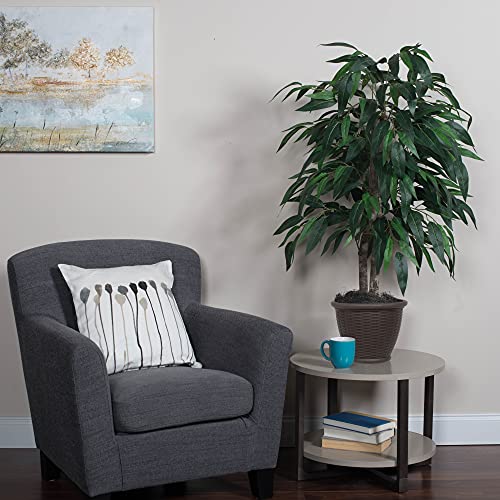 Vickerman Everyday - 4' Indoor Artificial Mango Bush - Real Tag Alder Trunks - Decorative Rattan Container - Maintenance Free #TOP4