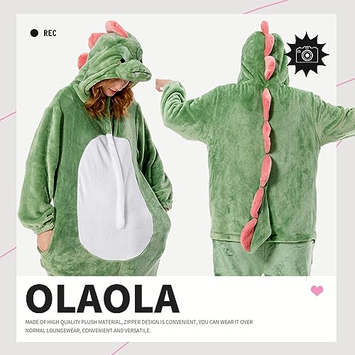 OLAOLA Adult Onesie, Animal Halloween Costume, Unisex Onesies Plush Cosplay Pajamas One-Piece Sleepwear2