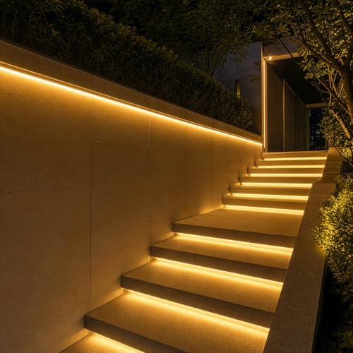 Image of Yescom 5Pack 3ft Commercial Warm White Rope Light Aluminium Track Channel | 7x10mm, 1m Long Straight Mounting Rails, Ideal for indoor outdoor DIY, Compatible with 7x14mm Bilume 2700K