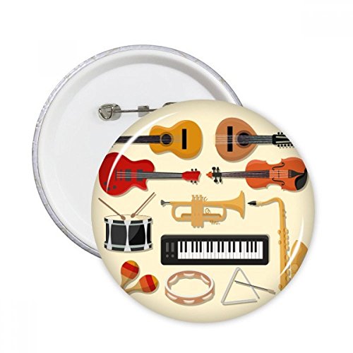 Guitare ronde pins badge bouton multicolore pour customiser un sac