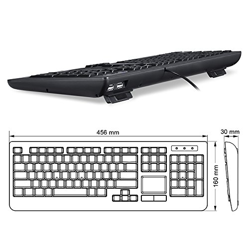 Clavier tactile perixx PERIBOARD-313 résout le manque d'espace de bureau - 3