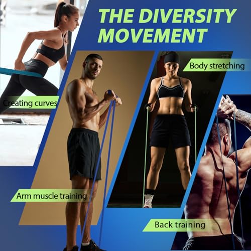 Image of LEEKEY Pull Up Assistance Bands,5-125LB Resistance Bands with Grip、Door Anchor、Gym Bag - Exercise Bands for Full-Body Training, Fitness, Physical Therapy -USA Original Patent