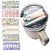 Druibof Personalized Name Plates for Stanley 40 oz 30oz 20oz Name Tag for Water Bottle Tumbler Acrylic Accessories Charms for Tumbler with Handle Lid Toppers (Personalized, 20-30oz)