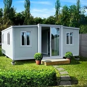 Generic 20Ft die Uitbreidbaar Geprefabriceerd House.Hurricane Proof. Geïsoleerde Beweegbare Prefab Huis. Prefab Tiny House 2 slaapkamer/1kitchen/1 badkamer, E001-20ft