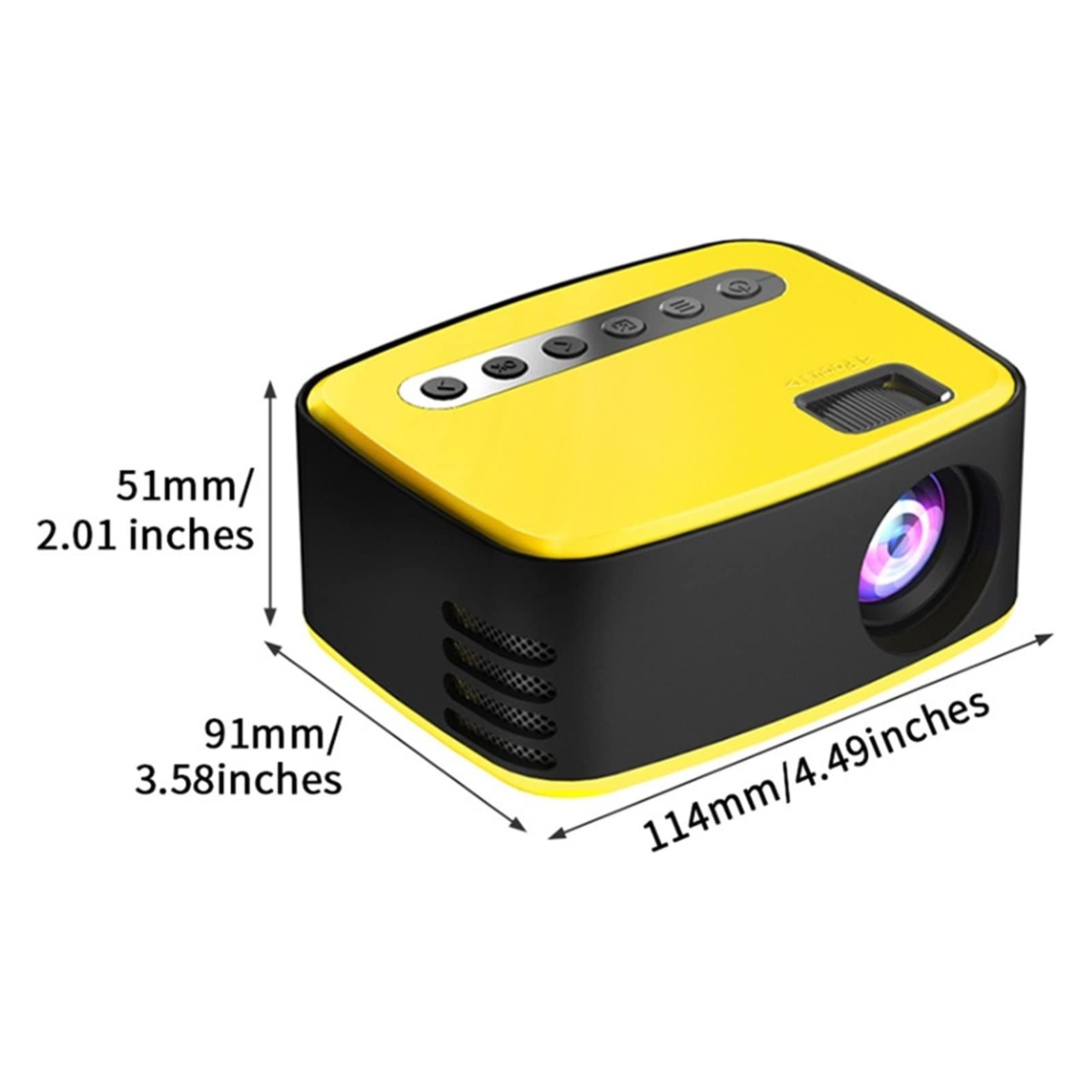 Proyectores Mini proyector 1080P HD LED Home Media Video Player Portable Home Entertainment Projection Ser Aplicable Play Video, TV Series, Sports Livestreaming, Games Etc. Proyectores de iluminación