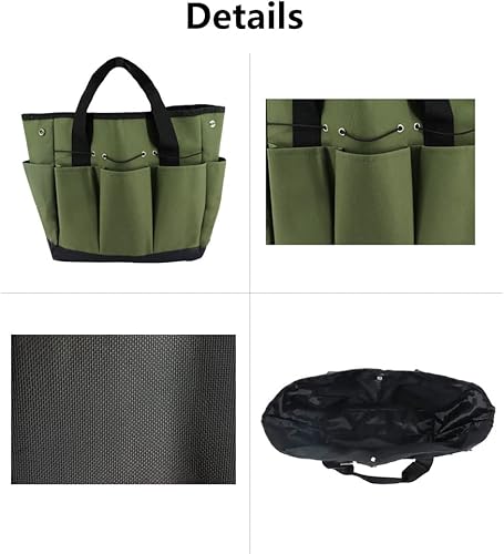 Miniatura 7 de SEIWEI Bolsa de jardinería Bolsa de herramientas de jardín, organizador para el hogar, kit de herramientas de jardinería, bolsa Oxford, organizador
