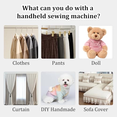 Handheld Sewing Machine, Portable and Easy-to-Use Mini Sewing Machine, Battery and USB Operated, Ideal for Beginners and Home Use - Black by JYINKZF - Image 2