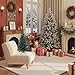 Okicoler 3ft Artificial Pre-lit Christmas Pine Tree with LED Warm Lights,Metal Hinges & Foldable Base,Easy Assembly for Home,Office,Green