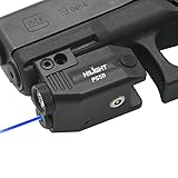 HiLight Tactical Primal Series - 400 Lumens Flashlight w/Strobe & Single Blue Laser - Aircraft Grade Aluminum, Magnetic Rechargeable Battery - Rail Mount Light & Laser Class IIIA,