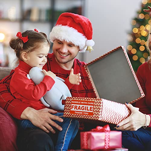 Inpourpack 3" X 2" Fragile Stickers For Shipping, Handle With Care Fragile Labels, Strong Adhesive For Moving, Thank You Warning Packing Shipping Label Stickers [500 Labels/1 Roll] #TOP3