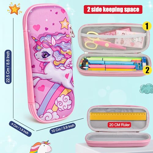 Image of Zest 4 Toyz Unicorn Pencil Case for Kids Pencil Pouch Large Capacity Pencil Box Case for Kids Pencil Pouch for Girls and Boys(Random Design Dispatch)- Multicolor