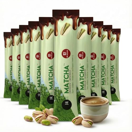 Premium Japanese Matcha Dubai Chocolate Powder - 10 Pack -