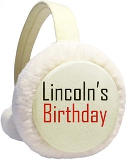 Celebre Lincoln Aniversário Bênção Festival Inverno Aquecedor de Orelhas de Lã Peluda para Uso Externo