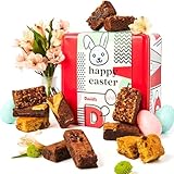 David’s Cookies Easter Assorted Brownies Gift Tin – 20 Fresh Baked Gourmet Brownies in Happy...