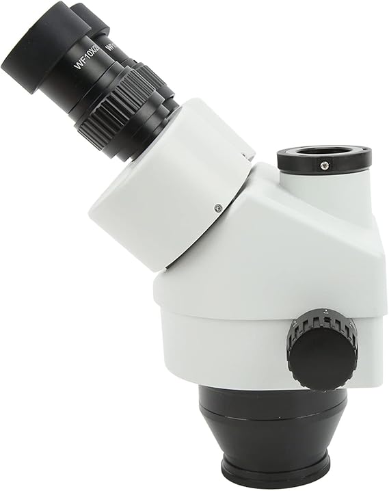 Trinocular Stereo Microscope Head, 3.5X-45X Zoom with 0.5X+2X Object Lens, 7X-90X Magnification for Precision Viewing
