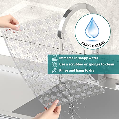 Qulable 2Pack Sink Mats For Bottom Of Kitchen Sink - Pvc Sink Protectors For Stainless Steel Sinks, Adjustable Sink Protector Drain Mat, Checkered Pattern Design, 11.8X15.7 (Soild Gray) #TOP2