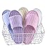 5 Pairs Women Spa Slippers Sets Guest Slippers Hotel Slippers Open Toe Disposable Slippers Washable Portable Assorted Color
