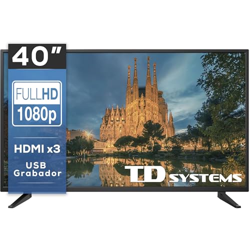 TD Systems - Télévision Full HD 40 Pouces, Pas de Smart TV, Télévision TNT HD, Garantie 2 Ans, Modèle 2017 - PRIME40M7F