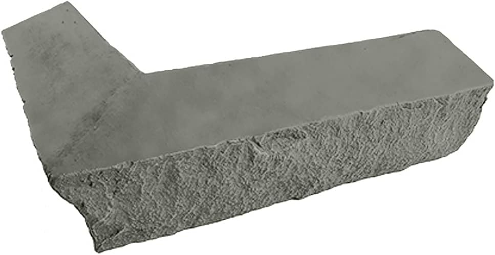 GenStone Faux Stacked Stone 90 Degree Outside Corner Panel 22.5" x 12" in Northern Slate Color for Do It Yourself Friendly Home Improvement Projects