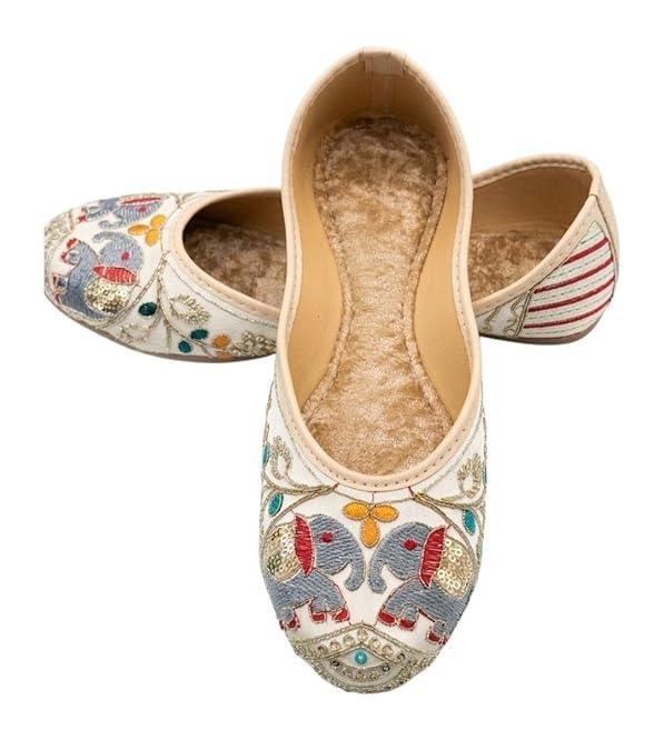 Women's & Girls Handmade Work Punjabi Jutti & Mojari | Fancy Jutti| |Girlish Jutti| Sippi Jutti-picture-21