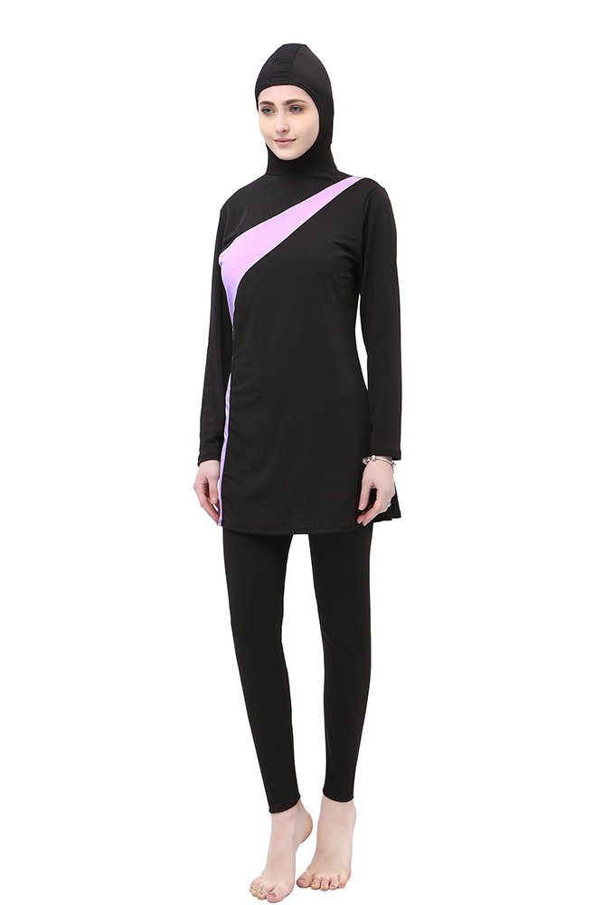 Maillot de Bain Musulman Burkini à Manches Longues Beachwear pour Femmes
