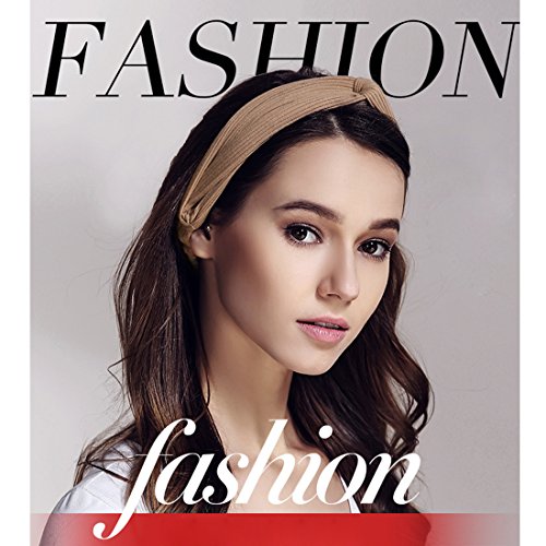 Cotton Headbands, 5 Pcs Solid Color Twisted Knotted Cotton Multi-Style Headbands For Women Sports Or Fashion B #TOP2